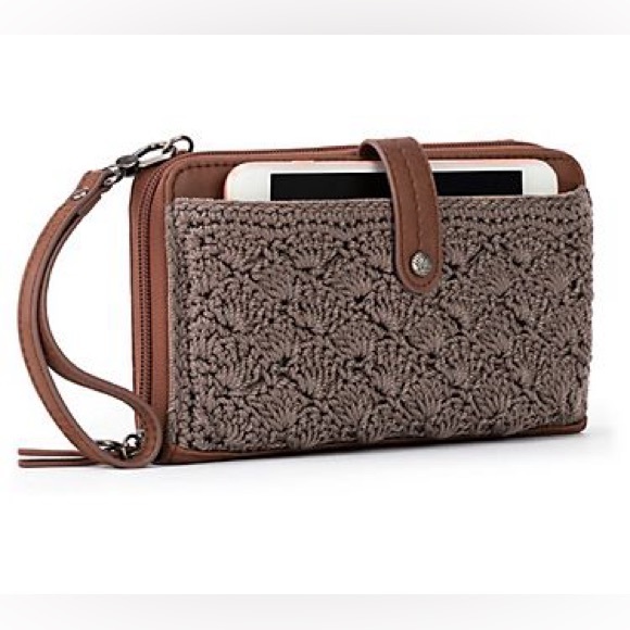 NWOT 🤎 The Sak Iris Crochet Large Smartphone Wristlet - Picture 5 of 5